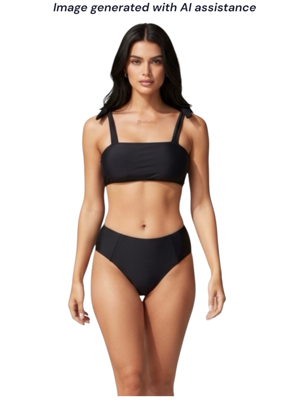 Encantadore X Anthropologie S Black Tie Shoulder Bikini